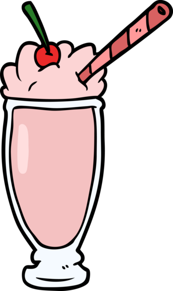 bir insan tarafından çizilmiş karikatür milkshake