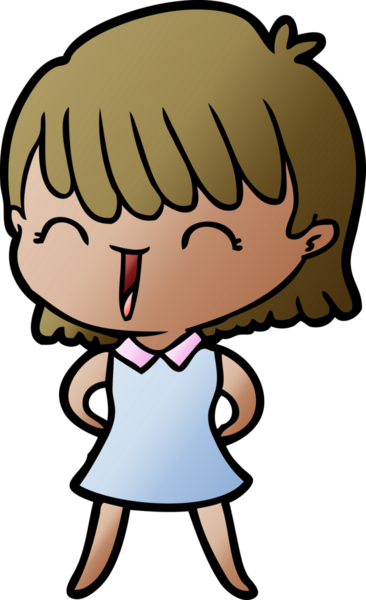 Bir insan tarafından çizilmiş karikatür kadın.