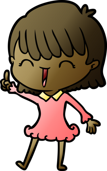 Bir insan tarafından çizilmiş karikatür kadın.