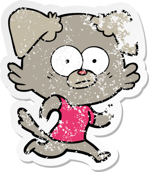 Bir insan tarafından çizilmiş sinirli bir köpek karikatürü.