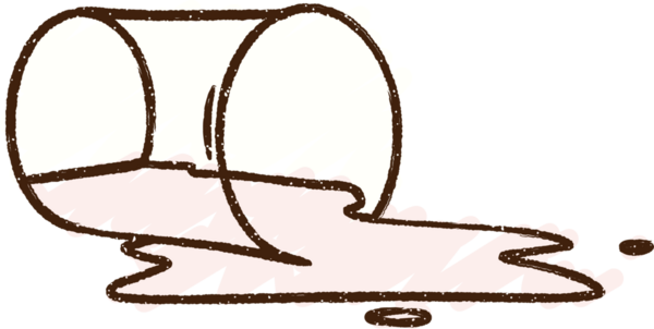 Bir insan tarafından çizilen dökülen süt tebeşiri