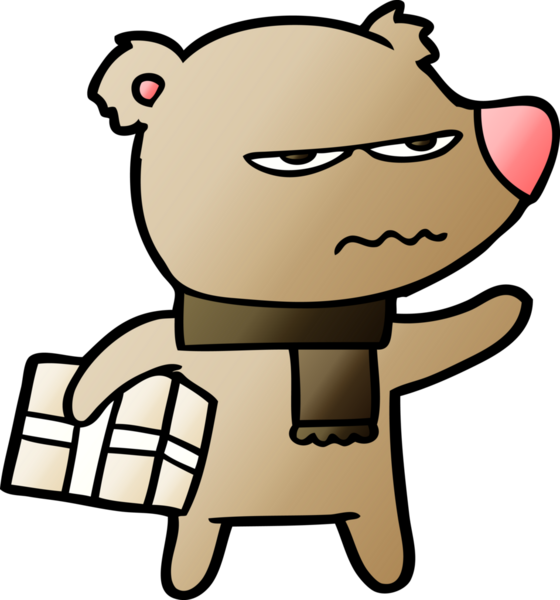 Kızgın ayı çizgi filmi bir insan tarafından çizilmiş.