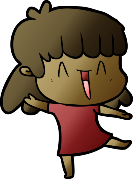 Bir insan tarafından çizilmiş karikatür kadın.