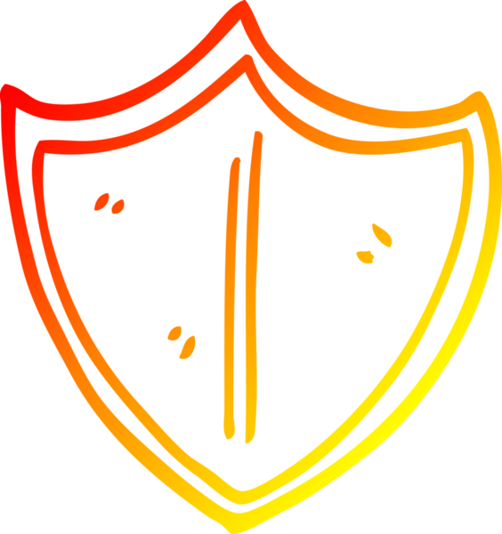 Bir insan tarafından çizilmiş eski bir kalkanın sıcak çizgi çizimi