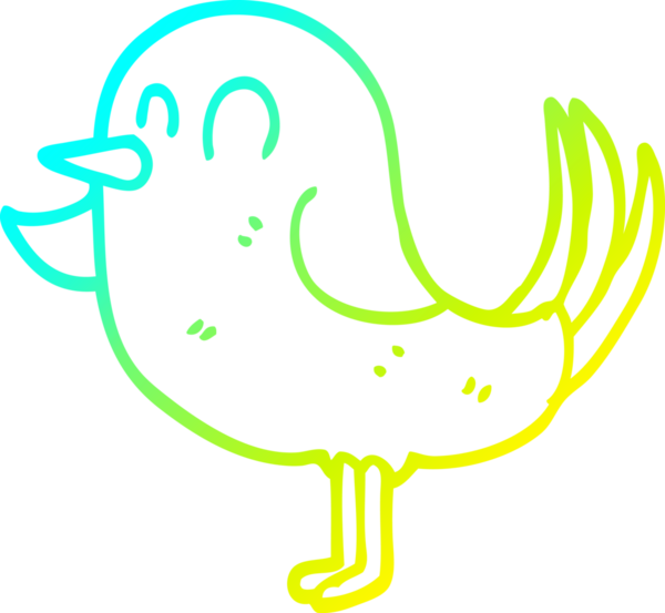 Bir insan tarafından çizilen karikatür bahçe kuşu çizimi.