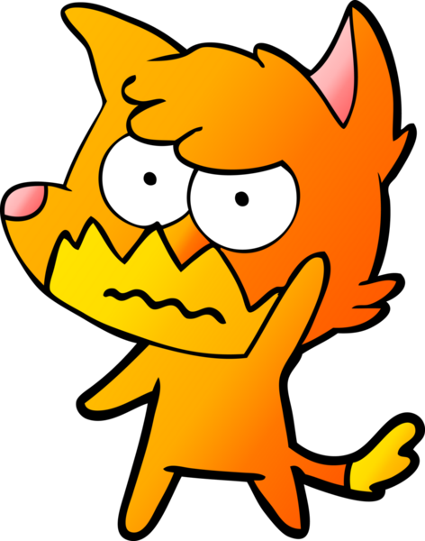 Bir insan tarafından çizilmiş bir tilki.