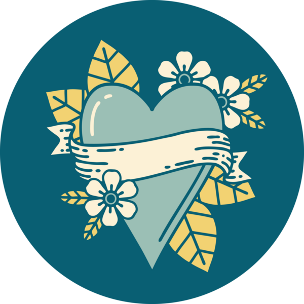 Bir insan tarafından çizilmiş kalp ve bayrağın ikonik dövme şekli