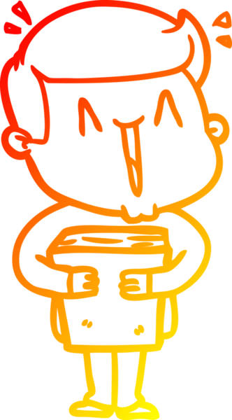 Bir insan tarafından çizilmiş, heyecanlı bir çizgi film çizimi.