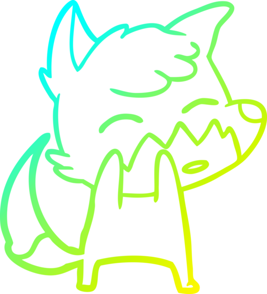 Bir insan tarafından çizilmiş bir tilki çizgi çizimi.