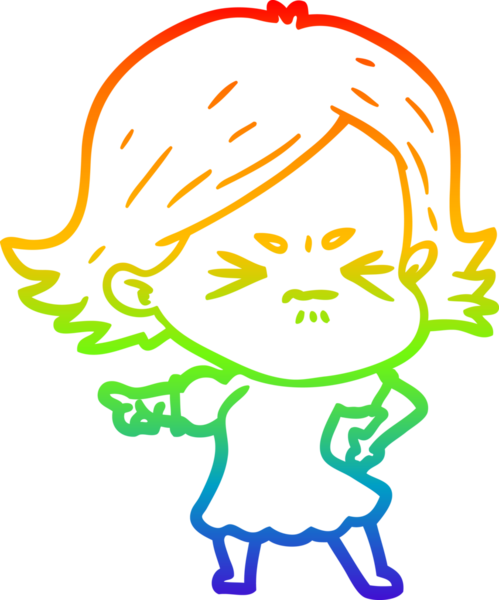 Bir insan tarafından çizilmiş kızgın bir karikatür çizimi.