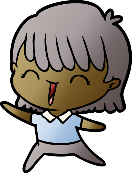 Bir insan tarafından çizilmiş karikatür kadın.