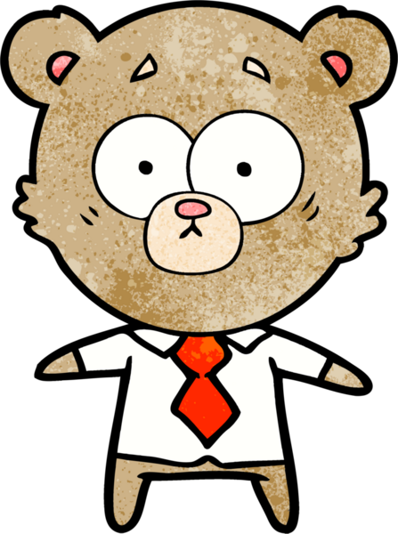 Bir insan tarafından çizilmiş sürpriz ayı karikatürü