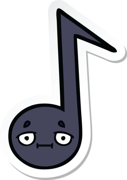 Bir insan tarafından çizilmiş şirin bir karikatür notasının çıkartması.