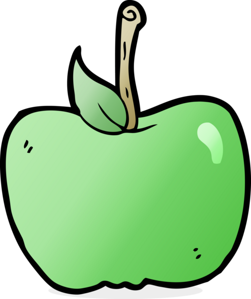 bir insan tarafından çizilmiş elma karikatürü