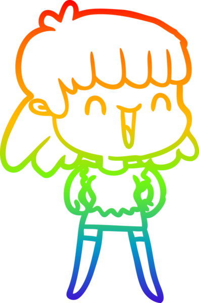 gökkuşağı gradyan çizimi bir insan tarafından çizilmiş bir karikatür kadın