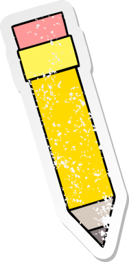 Bir insan tarafından çizilmiş garip bir el çiziminin sıkıntılı çıkartması.