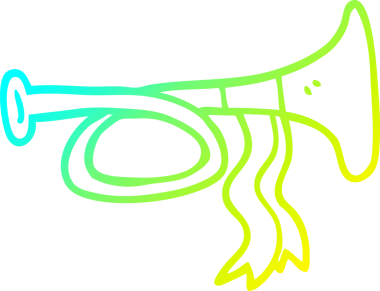 Bir insan tarafından çizilmiş bir karikatür pirinç boynuzu çizimi.