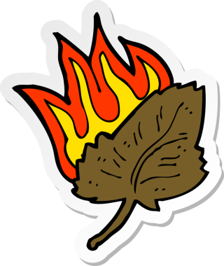 Bir insan tarafından çizilmiş kuru yaprak sembolü.