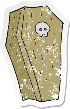 Bir insan tarafından çizilmiş ürkütücü bir karikatürün gerilimli çıkartması.