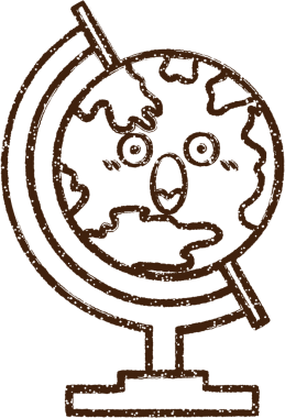 Bir insan tarafından çizilen Dünya Kömürü Çizimi