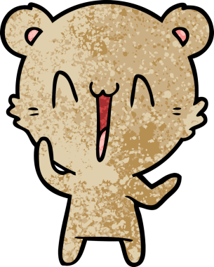 Bir insan tarafından çizilmiş bir çizgi film karakteri.