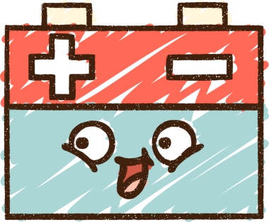 Bir insan tarafından çizilmiş pil tebeşiri.