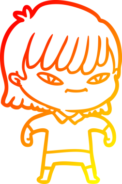 Bir insan tarafından çizilmiş bir karikatür kadın çizimi