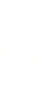 Bir insan tarafından çizilen Noel Adam Tebeşiri