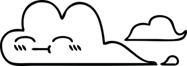 Bir insan tarafından çizilmiş bir fırtına bulutu çizimi