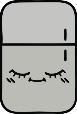 Bir insan tarafından çizilmiş buz dolabı karikatürü.