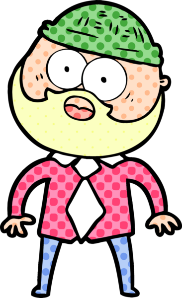 Bir insan tarafından çizilmiş sakallı bir adam.