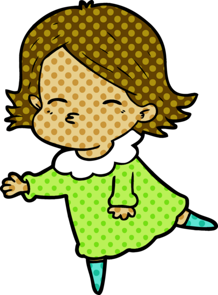 Bir insan tarafından çizilmiş karikatür kadın.