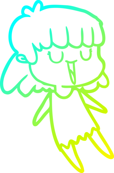 Bir insan tarafından çizilmiş bir karikatür kadın çizimi.