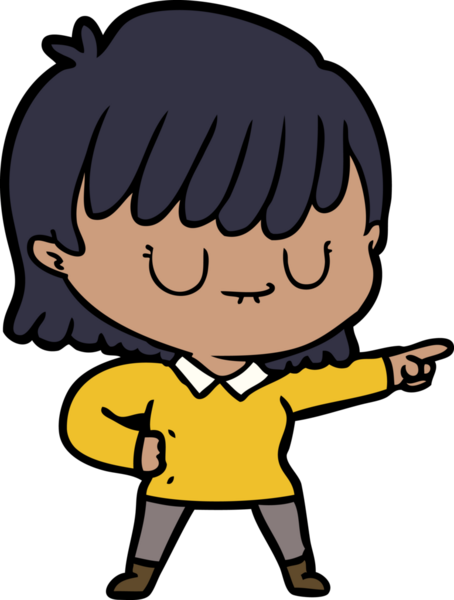 Bir insan tarafından çizilmiş karikatür kadın.