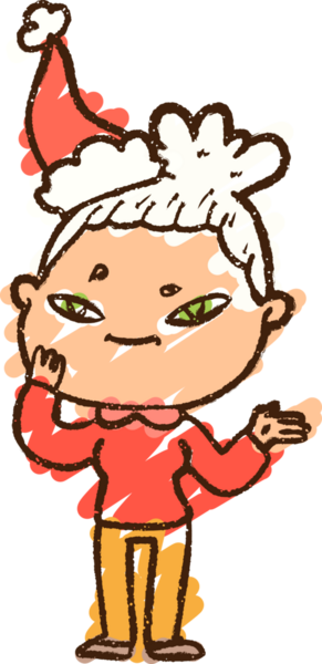 Bir insan tarafından çizilen Noel Kadın Tebeşiri