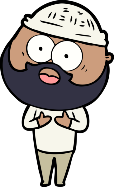 Bir insan tarafından çizilmiş sakallı bir adam.