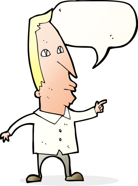 Bir insan tarafından çizilmiş konuşma balonlu bir adam.