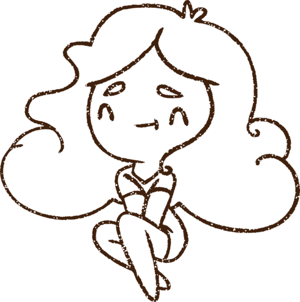 Bir insan tarafından çizilen Mutlu Kadın Kömürü