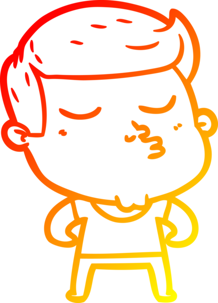 Bir insan tarafından çizilen çizgi film modelinin sıcak çizgi çizimi.