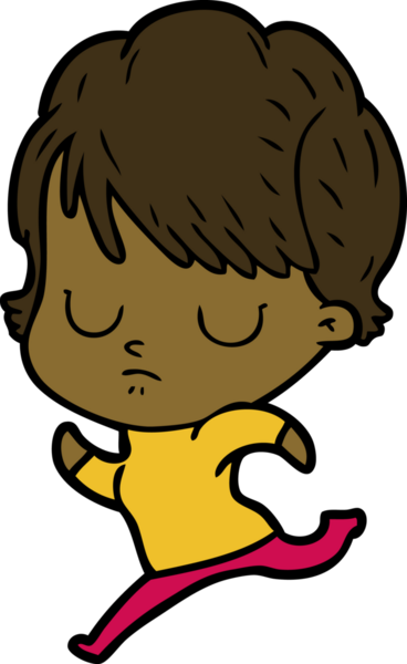 Bir insan tarafından çizilmiş karikatür kadın.