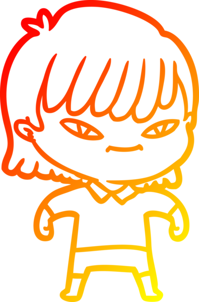 Bir insan tarafından çizilmiş bir karikatür kadın çizimi