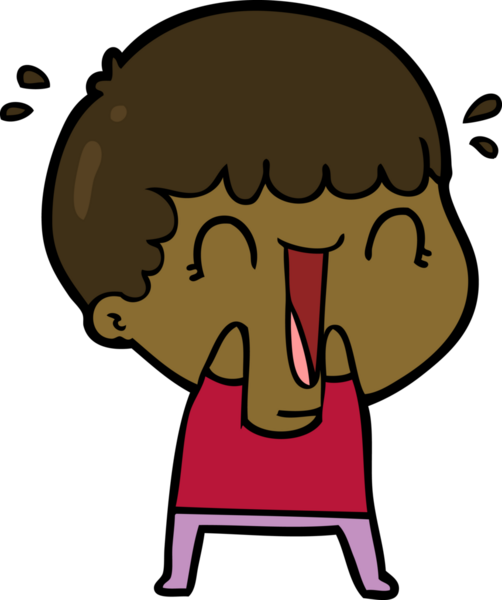 Bir insan tarafından çizilmiş gülen karikatür adam.