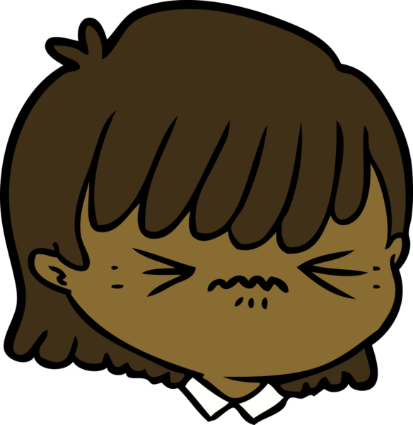 Bir insan tarafından çizilmiş bir kadın yüzü.