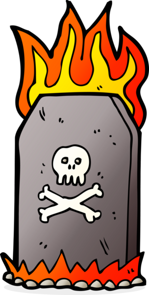 bir insan tarafından çizilmiş ürkütücü bir mezar.