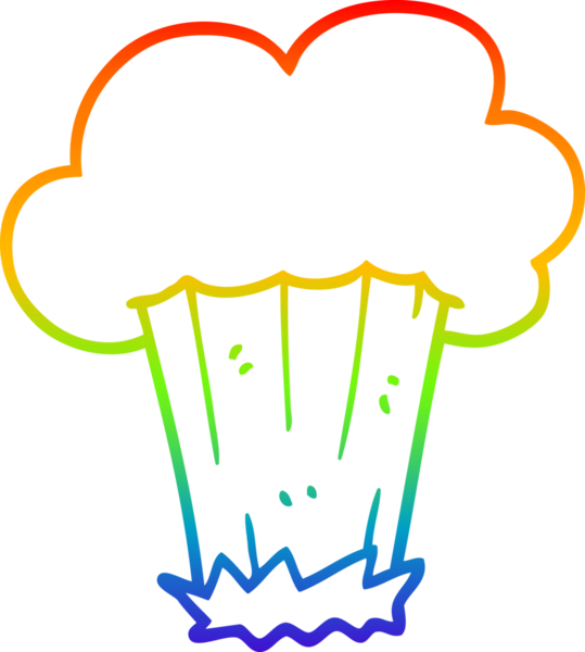 gökkuşağı gradyan çizgi çizimi bir insan tarafından çizilmiş Büyük Patlama