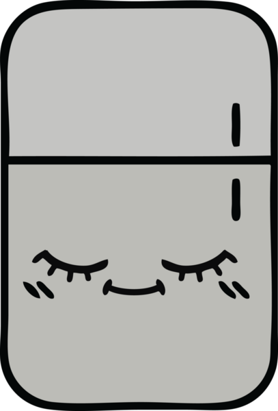 Bir insan tarafından çizilmiş buz dolabı karikatürü.