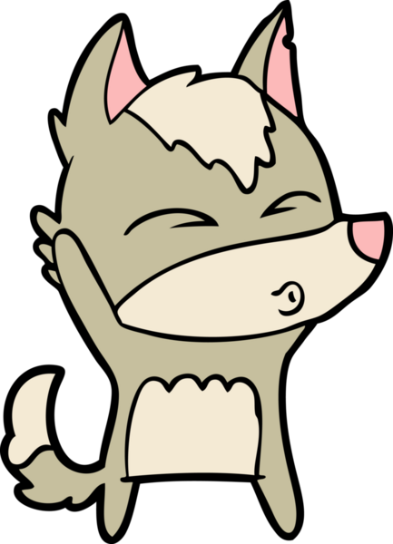 Bir insan tarafından çizilmiş bir kurt düdüğü.