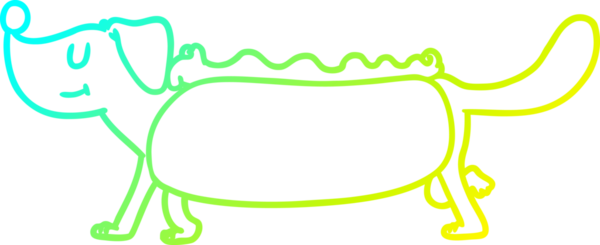 Bir insan tarafından çizilmiş bir sosisli çizgi film çizimi.
