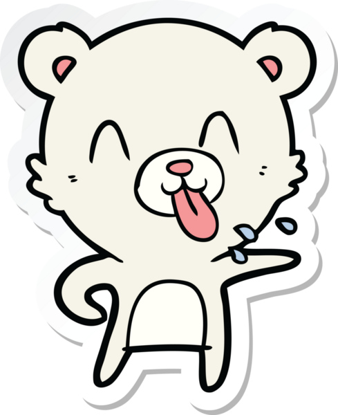 Bir insan tarafından çizilmiş kaba bir kutup ayısının çıkartması.