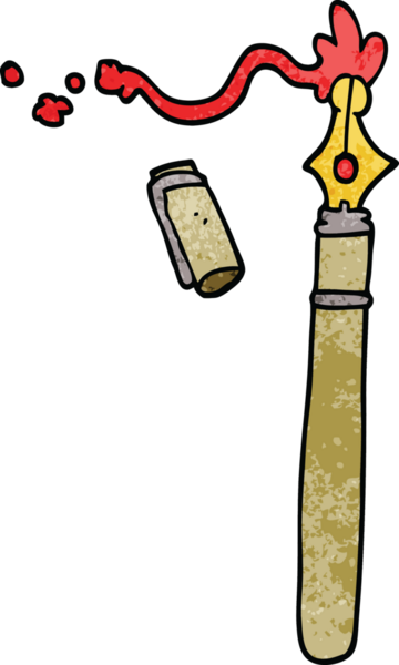 Bir insan tarafından çizilmiş karikatür dolmakalemi.